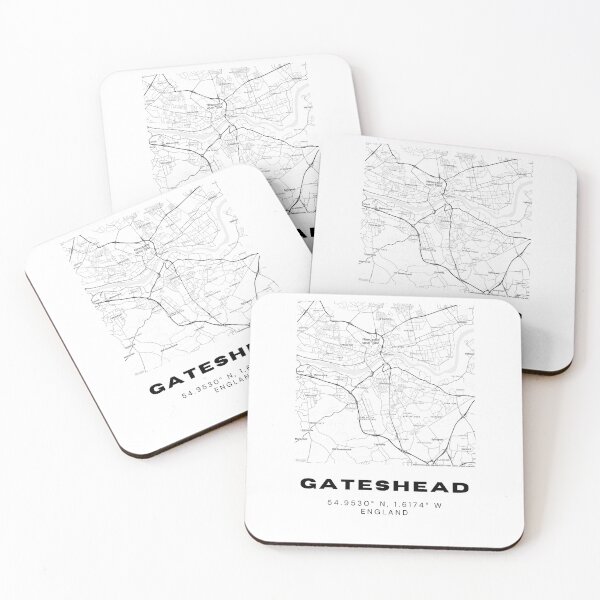 Item preview, Gateshead Coordinates Map Print | Minimalist Black and White Art designed and sold by RM-Journey.