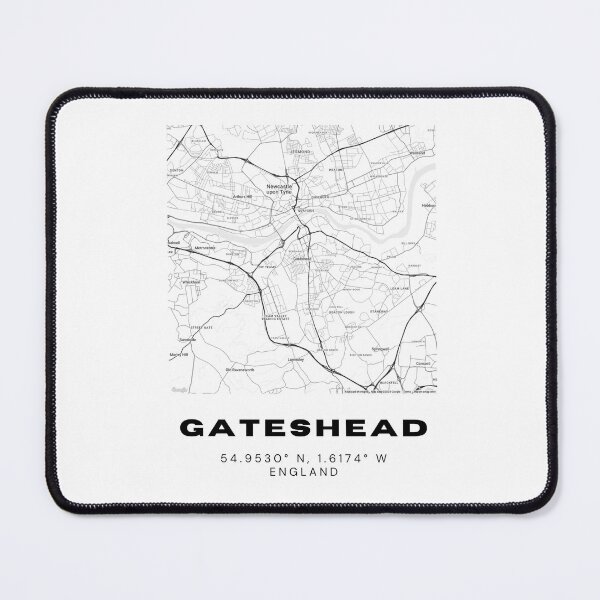 Item preview, Gateshead Coordinates Map Print | Minimalist Black and White Art designed and sold by RM-Journey.