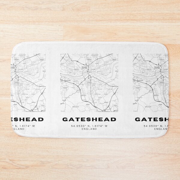 Item preview, Gateshead Coordinates Map Print | Minimalist Black and White Art designed and sold by RM-Journey.