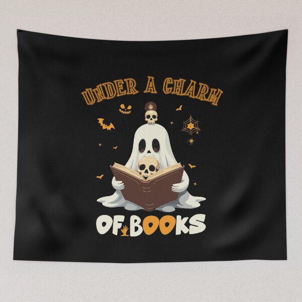 Item preview, Ghostly Librarian - Under A Charm Of Books designed and sold by GRABAPSHOP.