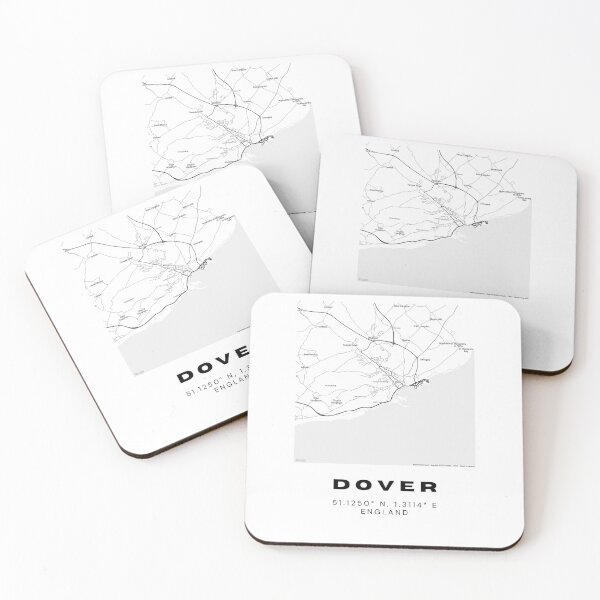 Item preview, Dover Coordinates Map Print | Minimalist Black and White Art designed and sold by RM-Journey.