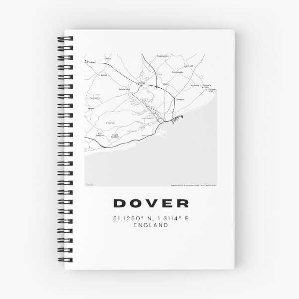 Item preview, Dover Coordinates Map Print | Minimalist Black and White Art designed and sold by RM-Journey.