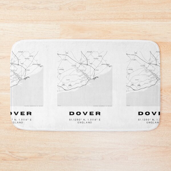 Item preview, Dover Coordinates Map Print | Minimalist Black and White Art designed and sold by RM-Journey.
