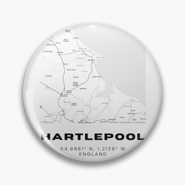Item preview, Minimalist Hartlepool Map Art | Black and White Coordinates Print designed and sold by RM-Journey.