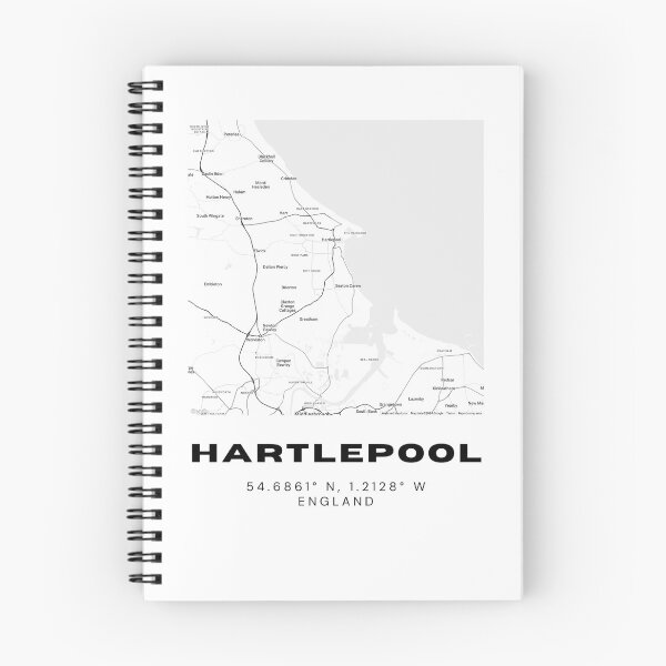 Item preview, Minimalist Hartlepool Map Art | Black and White Coordinates Print designed and sold by RM-Journey.