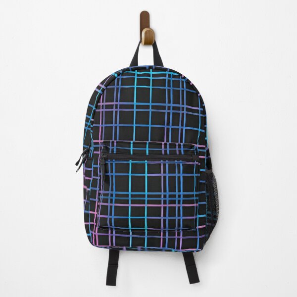 Item preview, Neon Blue Grid on Black Background designed and sold by Have Mercy.