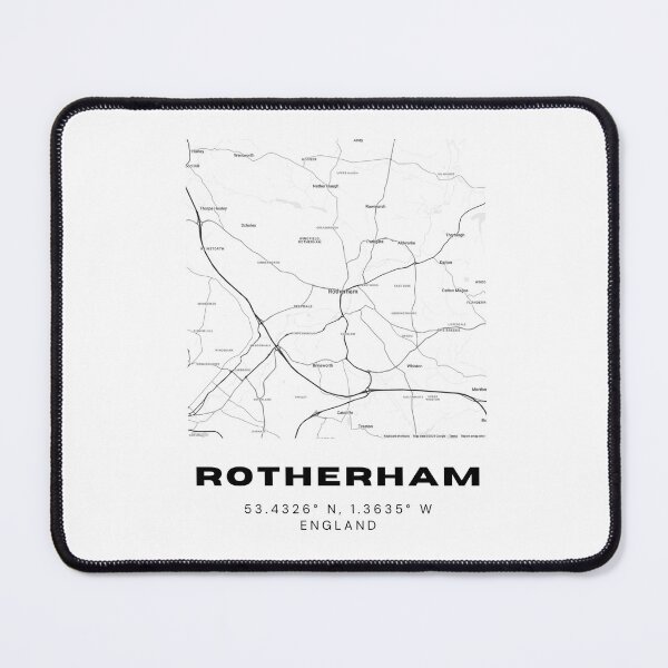 Item preview, Rotherham Coordinates Map Print | Minimalist Black and White Art designed and sold by RM-Journey.