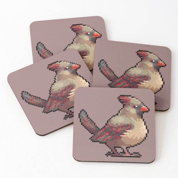 Item preview, pixel northern cardinal designed and sold by Shalmons.
