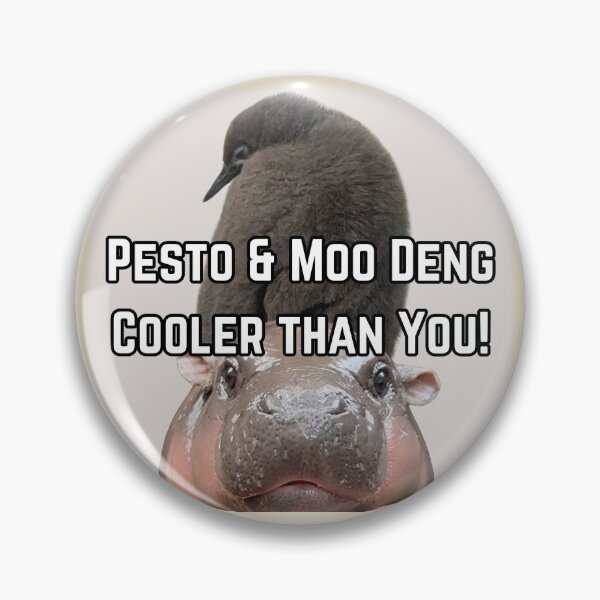 Item preview, Pesto Penguin Moo Deng designed and sold by littlenestlife.