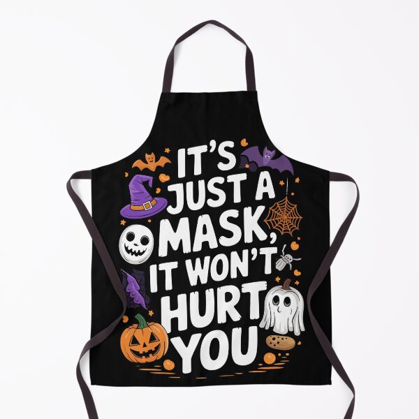 Item preview, It’s Just a Mask It Won’t Hurt You Funny Halloween Quote designed and sold by Quirky Shirts.
