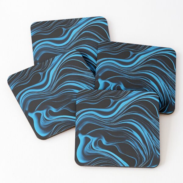 Item preview, Edgy Blue Flames and Waves on Black designed and sold by Have Mercy.