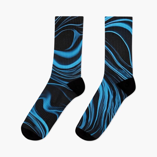 Item preview, Edgy Blue Flames and Waves on Black designed and sold by Have Mercy.