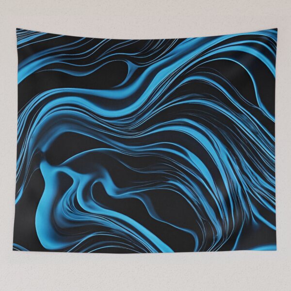 Item preview, Edgy Blue Flames and Waves on Black designed and sold by Have Mercy.