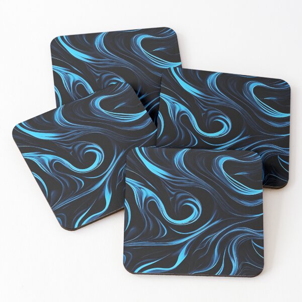 Item preview, Edgy Blue Flames and Waves on Black designed and sold by Have Mercy.