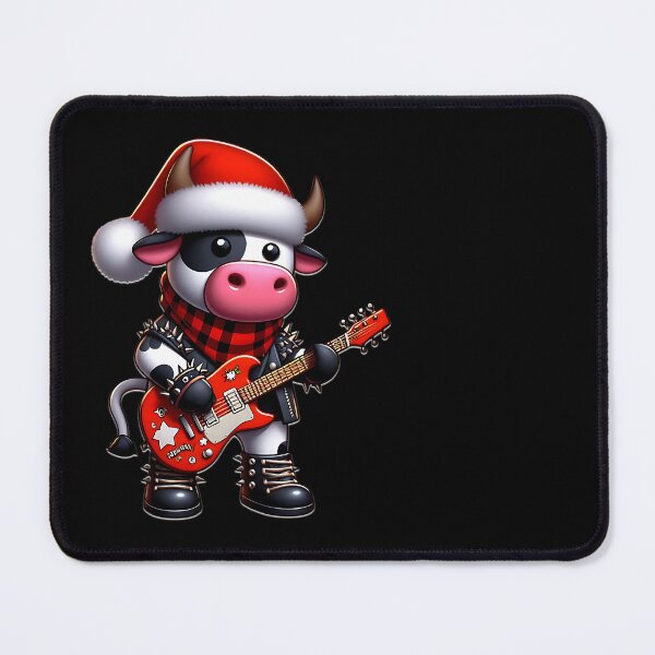 Item preview, PUNK ROCK SANTA CLAUS COW GUITAR PLAYER designed and sold by justyna-s28.