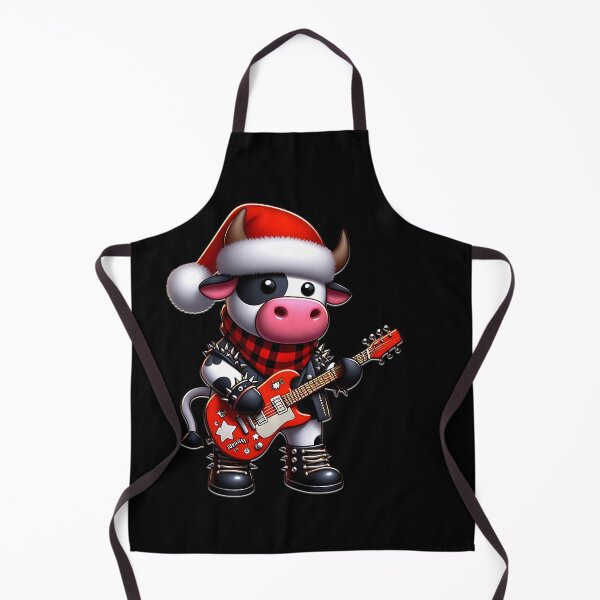 Item preview, PUNK ROCK SANTA CLAUS COW GUITAR PLAYER designed and sold by justyna-s28.