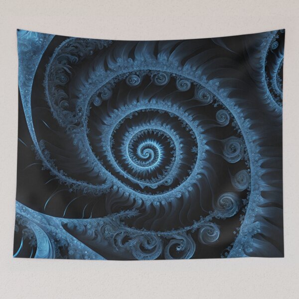 Item preview, Futuristic Blue Fractal Swirls designed and sold by Have Mercy.