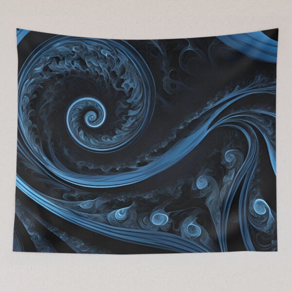 Item preview, Futuristic Blue Fractal Swirls designed and sold by Have Mercy.