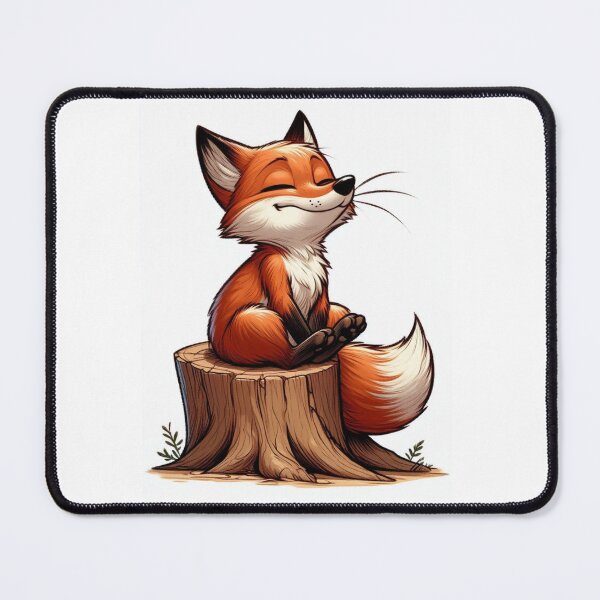 Item preview, A fox sits contentedly on a tree trunk designed and sold by Nataschaaa.
