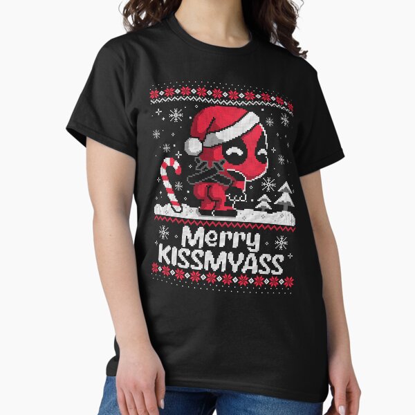 Item preview, Merry kissmyass superhero ugly christmas sweater designed and sold by NemiMakeit.