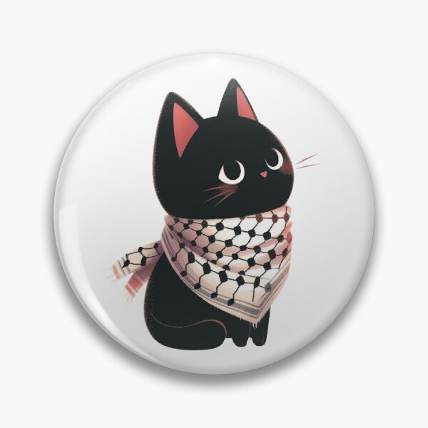 Item preview, Cute cat wearing the keffiyeh designed and sold by FreshArtFusion.