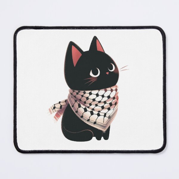 Item preview, Cute cat wearing the keffiyeh designed and sold by FreshArtFusion.