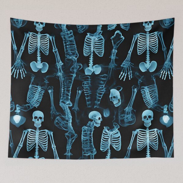Item preview, X-ray Blue Skeleton Pattern designed and sold by Have Mercy.