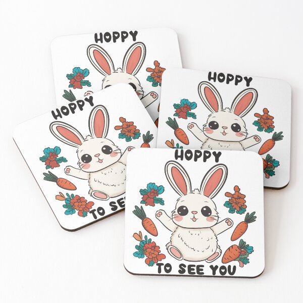 Item preview, Hoppy to see you Animal pun design designed and sold by MJ ART.