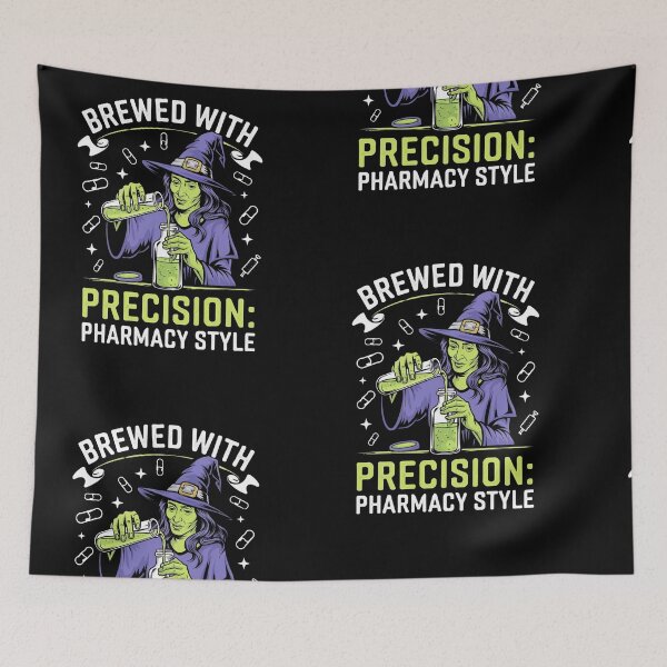 Item preview, Brewed With Precision Pharmacy Style Pharmacy Halloween Funny Gifts for Pharmacists designed and sold by KedzikDesigns.