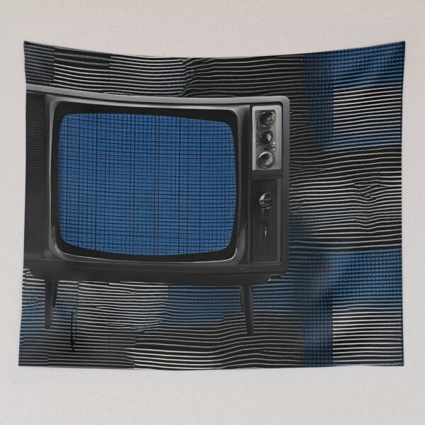 Item preview, Blue Static TV Screen Pattern designed and sold by Have Mercy.