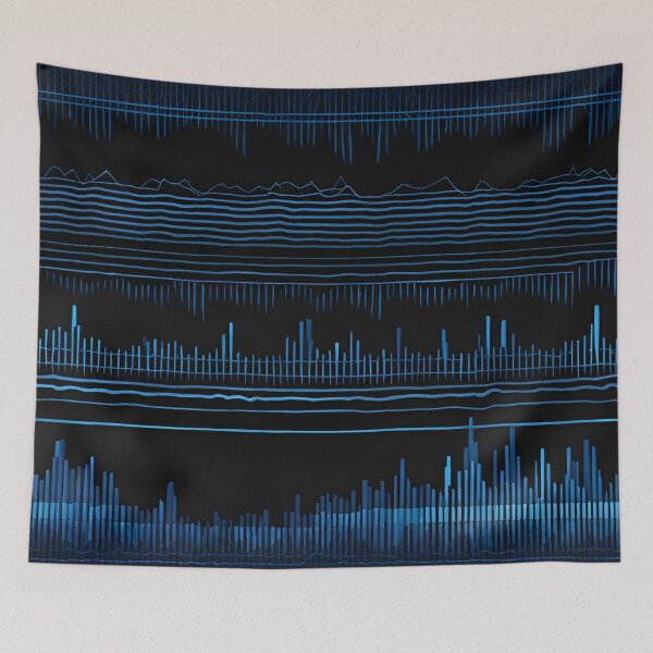 Item preview, Electric Blue Sound Waveforms designed and sold by Have Mercy.