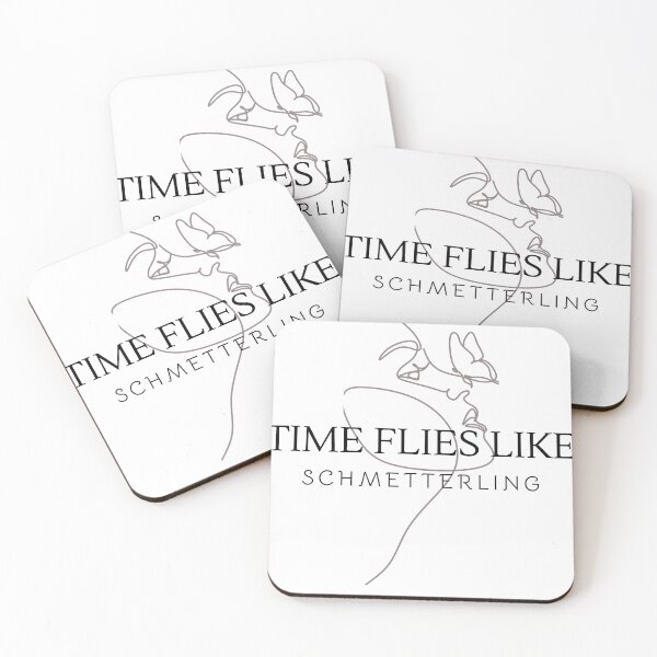 Item preview, Time Flies Like Schmetterling Aesthetic Funny Gifts designed and sold by PientkaArt.