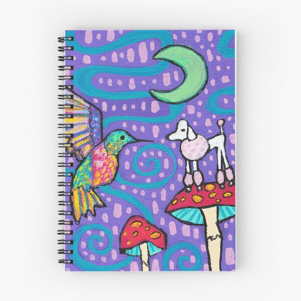 Item preview, Poodle and Hummingbird and Mushrooms designed and sold by Magicpoodleland.