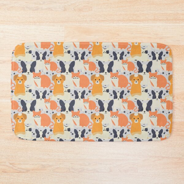 Item preview, Cats and dogs on a gray background designed and sold by Olha Volokhova.