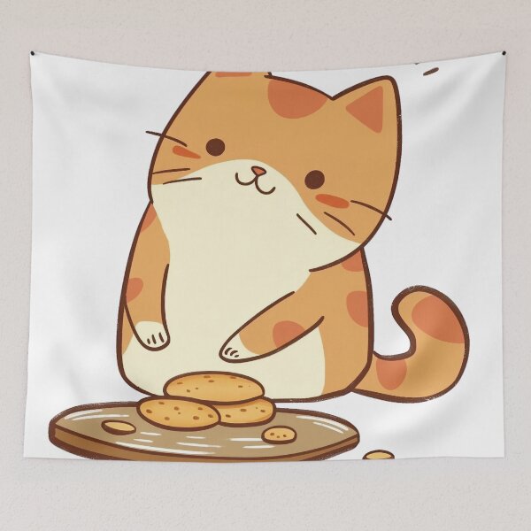Item preview, Cute Cat Eating Cookies  designed and sold by GoverArt.