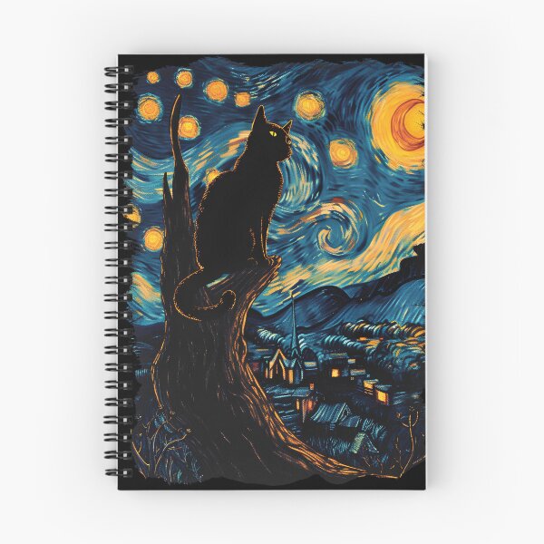 Item preview, Vincent Van Gogh Starry Night Black Cat designed and sold by GoverArt.