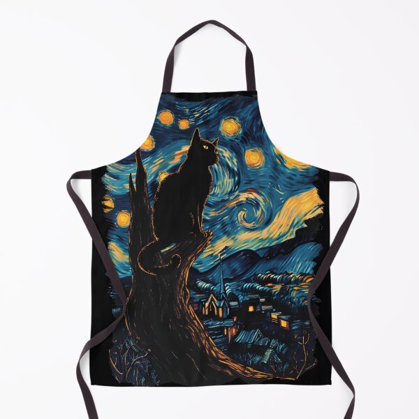 Item preview, Vincent Van Gogh Starry Night Black Cat designed and sold by GoverArt.