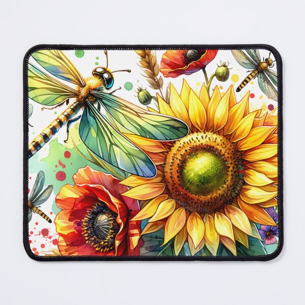 Item preview, Dragonflies, Poppies, Bees, Sunflowers designed and sold by Cart-and-Tote.
