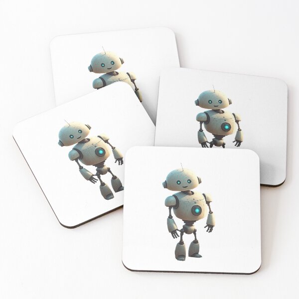Item preview, The robot sticker. A friendly robot with a round head and expressive eyes stands upright designed and sold by KateArt26.