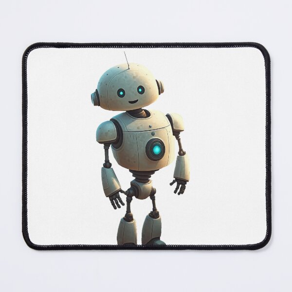Item preview, The robot sticker. A friendly robot with a round head and expressive eyes stands upright designed and sold by KateArt26.