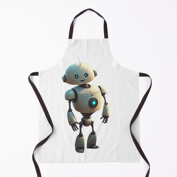 Item preview, The robot sticker. A friendly robot with a round head and expressive eyes stands upright designed and sold by KateArt26.