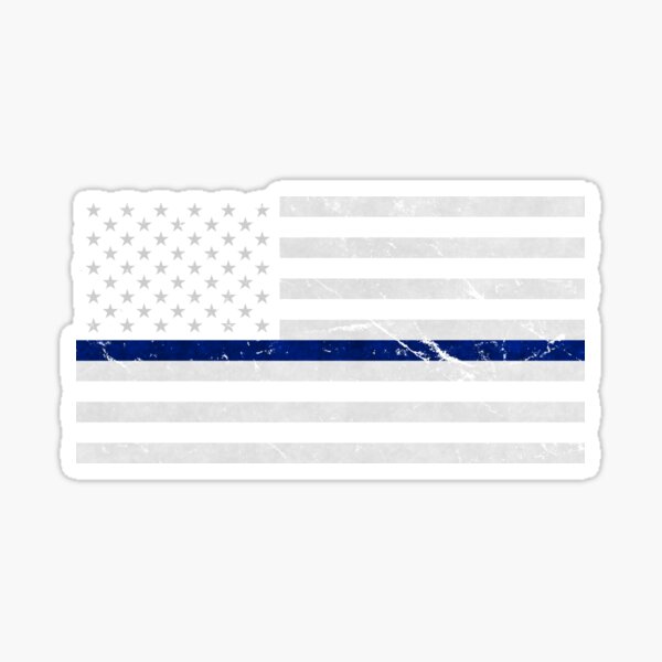 ProSticker 1123V -One- Patriot Series In God We Trust All Lives Matter Thin Blue Line Decal Sticker 4 Inch X 6 Inch