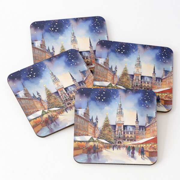Item preview, Christmas in Munich Marienplatz Germany designed and sold by Magnolia Valley Art.