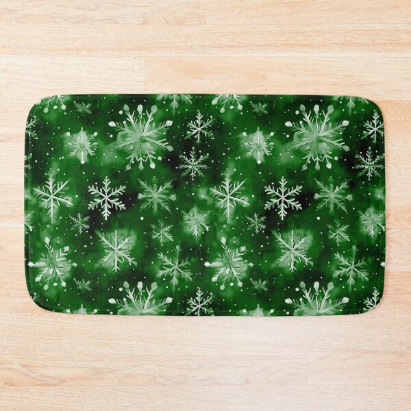 Item preview, Large Snowflakes on Christmas Green designed and sold by Darcy777.