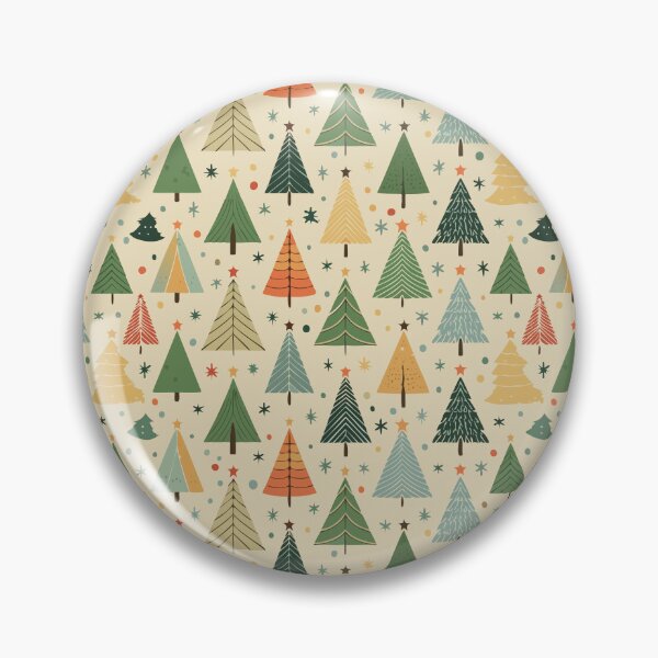 Item preview, Retro Christmas Tree Pattern designed and sold by ArtFactoryAI.