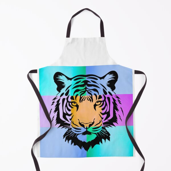 Item preview, Majestic Tiger Pop Art Silhouette on Vibrant Color Gradient Panels designed and sold by Fredster1966.