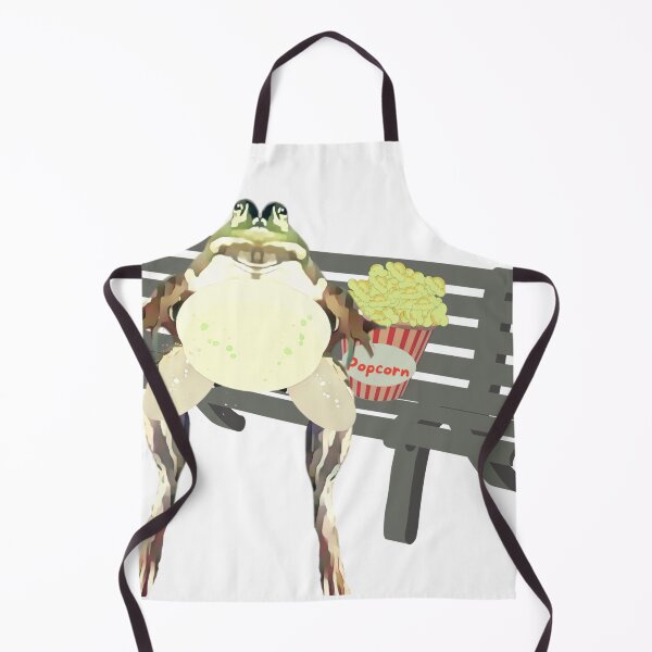 Item preview, frog on park bench eating popcorn designed and sold by TaraPen.
