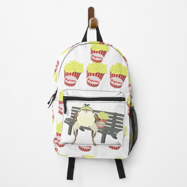 Item preview, frog on park bench eating popcorn designed and sold by TaraPen.