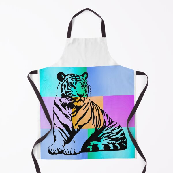 Item preview, Tiger Pop Art Silhouette on Vibrant Color Gradient Panels designed and sold by Fredster1966.