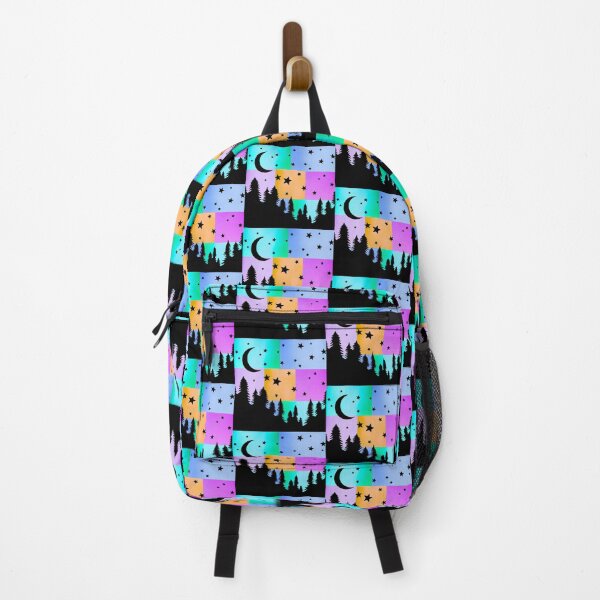 Item preview, Starry Forest Silhouette with Crescent Moon on Vibrant Pop Art Panels designed and sold by Fredster1966.